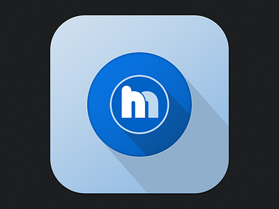 Mobile company iOS App icon with long shadows