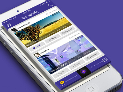 Snapography : Photography App Concept design graphics ios iphone mobile photogtaphy