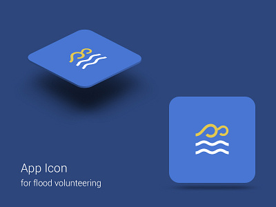 Flood Volunteering App Icon appicon flood icon volunteering
