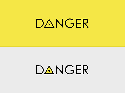 Danger ⚡ century gothic current danger electricity font logo