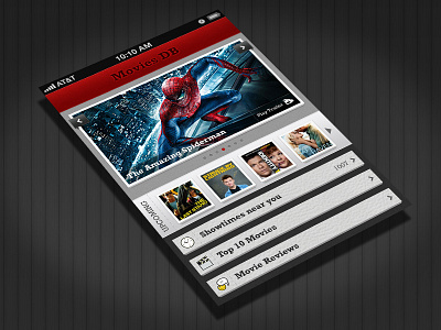 Movie App app design graphic design ios iphone mobile ui