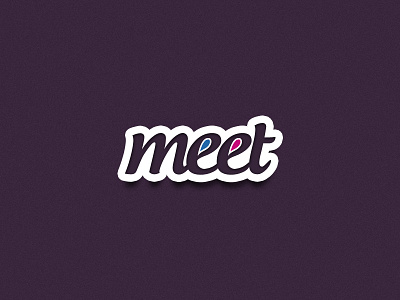 Meet : Social Networking Logo brand graphic design identity logo
