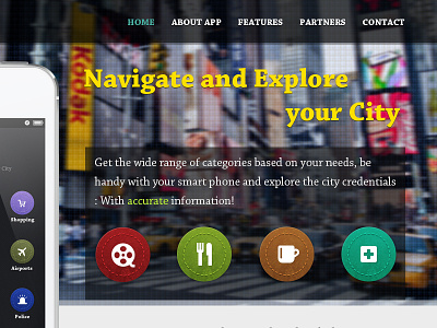 Header : Banner for City Navigator app Website
