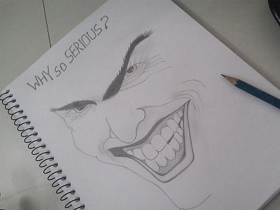 Why So Serious? joker paper sketch pencil sketch