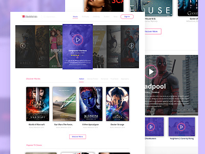 Movie / TV Shows UI Concept