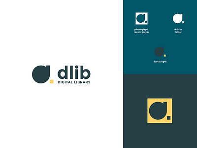 dlib - Digital Library Logo library logo logo design logodesign logotype