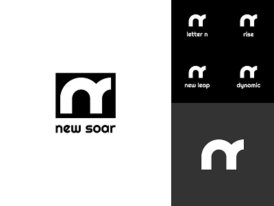 NEW SOAR - Company Logo black brand identity company design jump logo logo design logodesign logos logotype philosophy sport