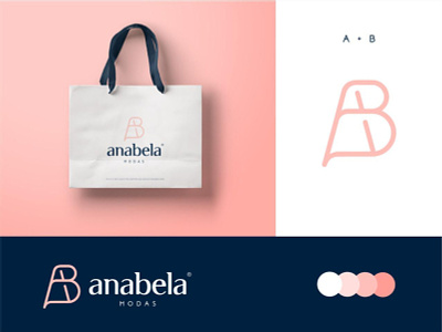 Identidade Visual - Anabela Modas a letter brand identity branding logo logo design logomark logotype logotypes minimalist typography visual identity
