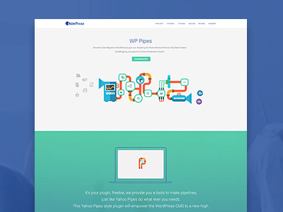 WP Pipes Landing page option 2