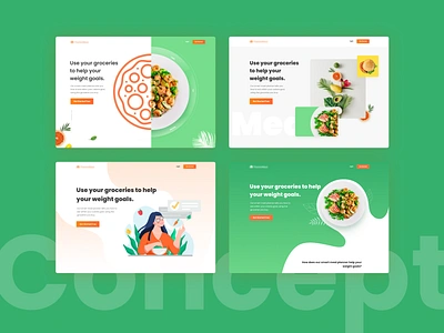 Happy Meal design diet healthy healthyfood landing ui uiux web