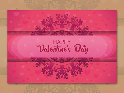 Happy Valentine's Day Vector banner card day design festive floral flower ornament paper poster valentine vector