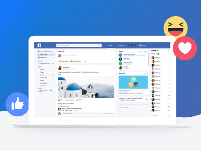 Facebook Newsfeed Website Redesign