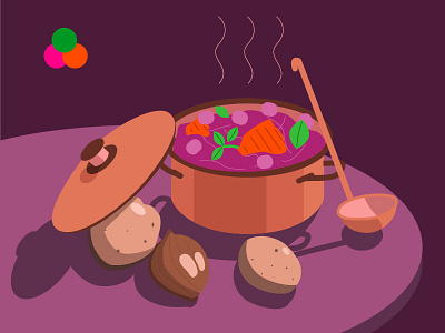 working on colors color illustration soup
