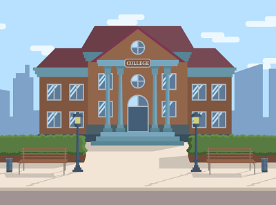 College building illustration