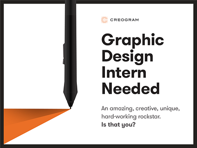Graphic Design Intern Needed! creogram design graphic intern