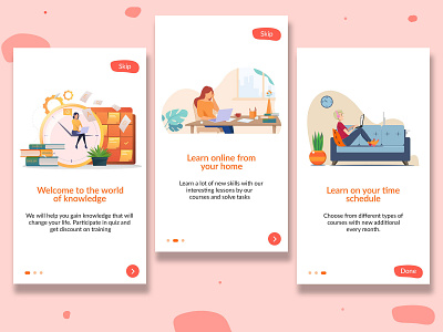 Learning App Intro Screen UI app design icon illustration logo mobile mobile app mobile app design ui ux