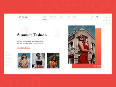 Fashion Store Landing Page branding design logo typography ui ux web web design webdesign website website design