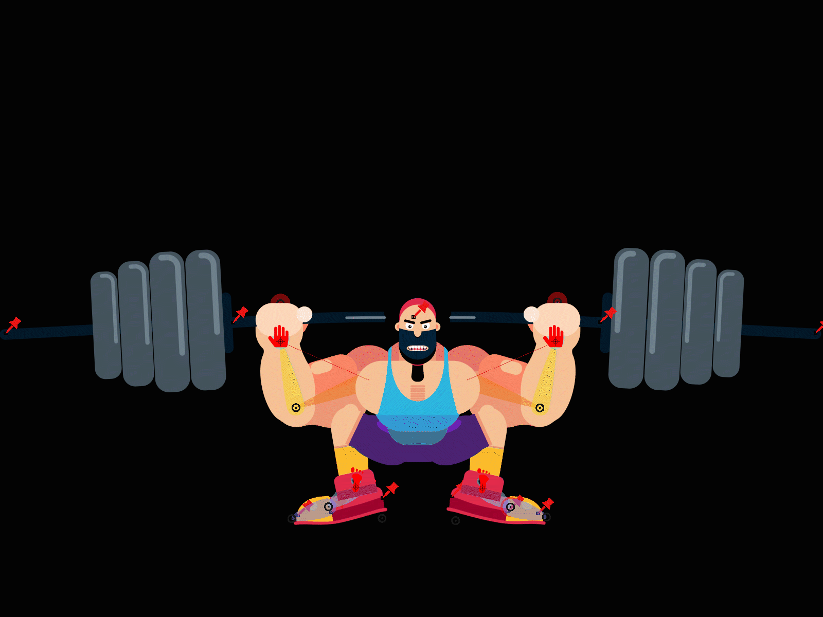 Weight Lifting by Purple Pie Studios on Dribbble