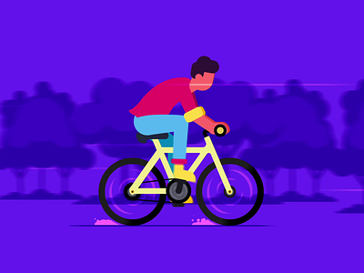 Bicycle Rider animated animated gif animation animation 2d animation after effects animator bicycle bicycle days character animation cycling loop animation motion design motiongraphics