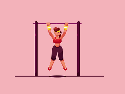 Pull-ups Animation after effects animated gif animation animation 2d animation after effects character animation motion design motiongraphics pullup