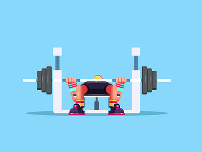 Bench-press Animation animated gif animation animation 2d animation after effects character animation design graphic design illustration motion design motion graphics motiongraphics