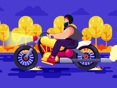 Motorcycle Animation animated gif animation animation 2d animation after effects character animation design graphic design illustration motion design motion graphics motiongraphics motorcycle
