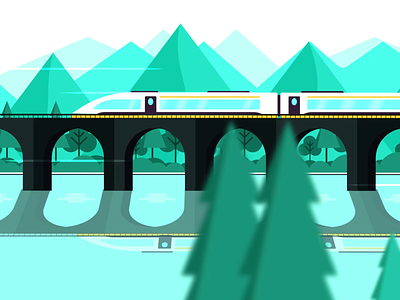 Train animated gif animation animation 2d animation after effects graphic design motion design motion graphics train