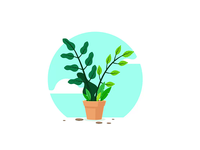 Waving Plants animated gif animation animation 2d animation after effects design illustration logo motion design motiongraphics plant animation plant waving waving plants