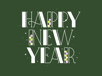 HAPPY NEW YEAR lettering