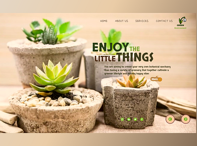 Green Environment branding design icon layoutdesign typography ui ux web website