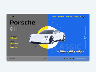 Porsche car website design redesign concepts