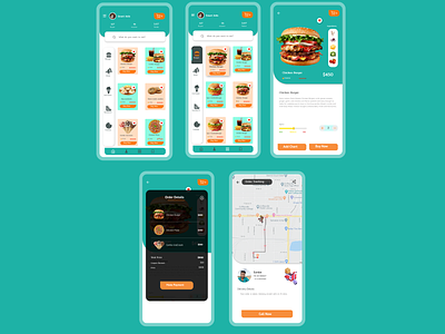 Food App Concept app concept dailyui design ecommerce figmadesign food food app food delivery app typography ui uidesign ux