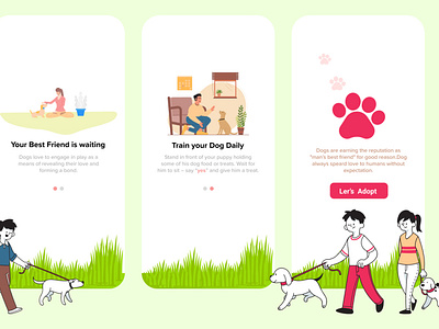 Pet's Adoption Flash Screen- Pet love Concept