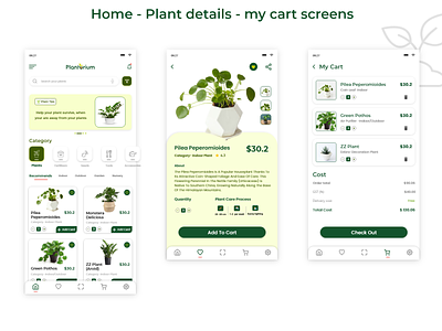 Plantorium- Plant App global warming go green illustration logo plant app typography ui ui interface uiux designer