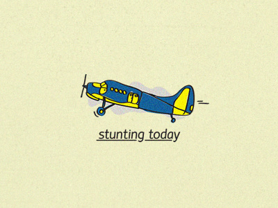 Stunting today blue plane sky stunt today