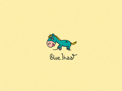 Blue Ihaa animals apparel blue child children clothes donkey fashion pets sweet