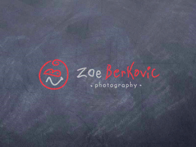 Zoe Berkovic - photographer chalkboard child face logo photo photography red smile