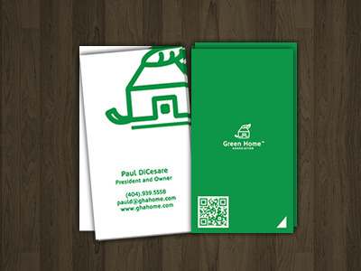 Bcard final version association bcard dots green home house leave