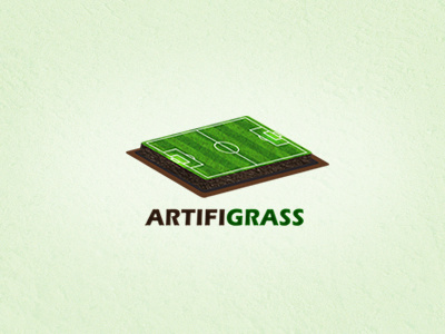 Artifigrass football grass green logo vector