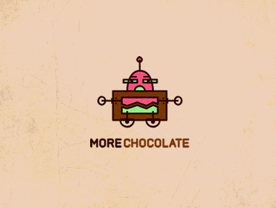 MoreChocolate brown chocolate factory mint robot strawberry