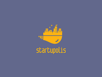 Startupolis bird bulb city education light startup yellow