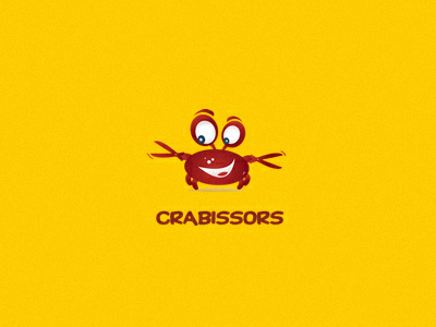 Crabissors crab cut logo media red scissors