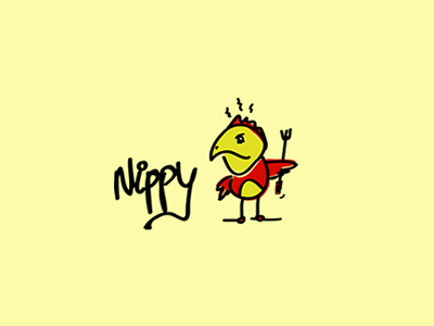 Nippy chicken hot mascot nippy red