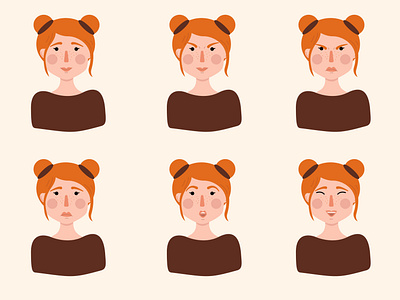 Our emotions adobe branding design emotions girl illustration