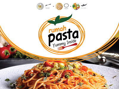 Rumah Pasta Logo Design brand branding business concept design food foodlogo ideas identity branding identitydesign illustrator lasagna logo macaroni noodle pasta pastel resto spaghetti typography