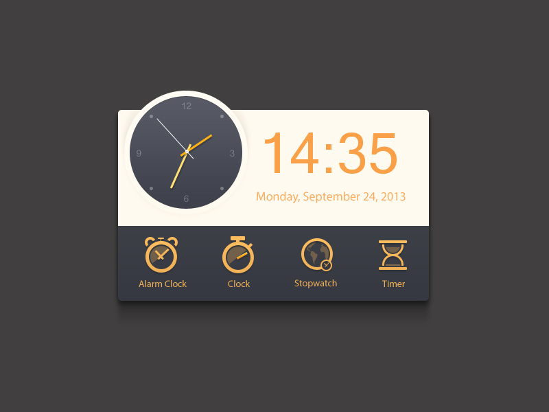 Widget Time by Monk JC on Dribbble