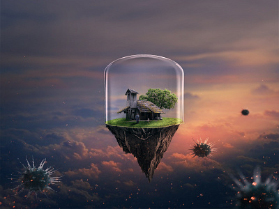 Isolation Place Photo Manipulation compositing covid19 fantasy manipulations