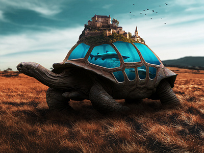 Tortoise Manipulation compositing digital illustration manipulation photoshop