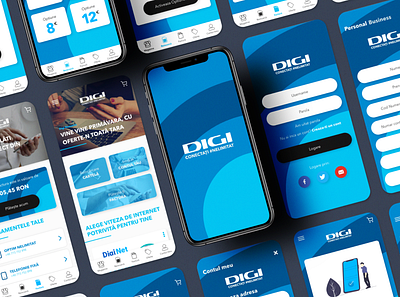 DigiRomania concept redesign app adobexd app design mobile ui ux uxui