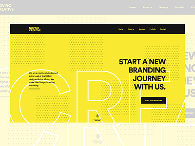 Concept creative agency landing page